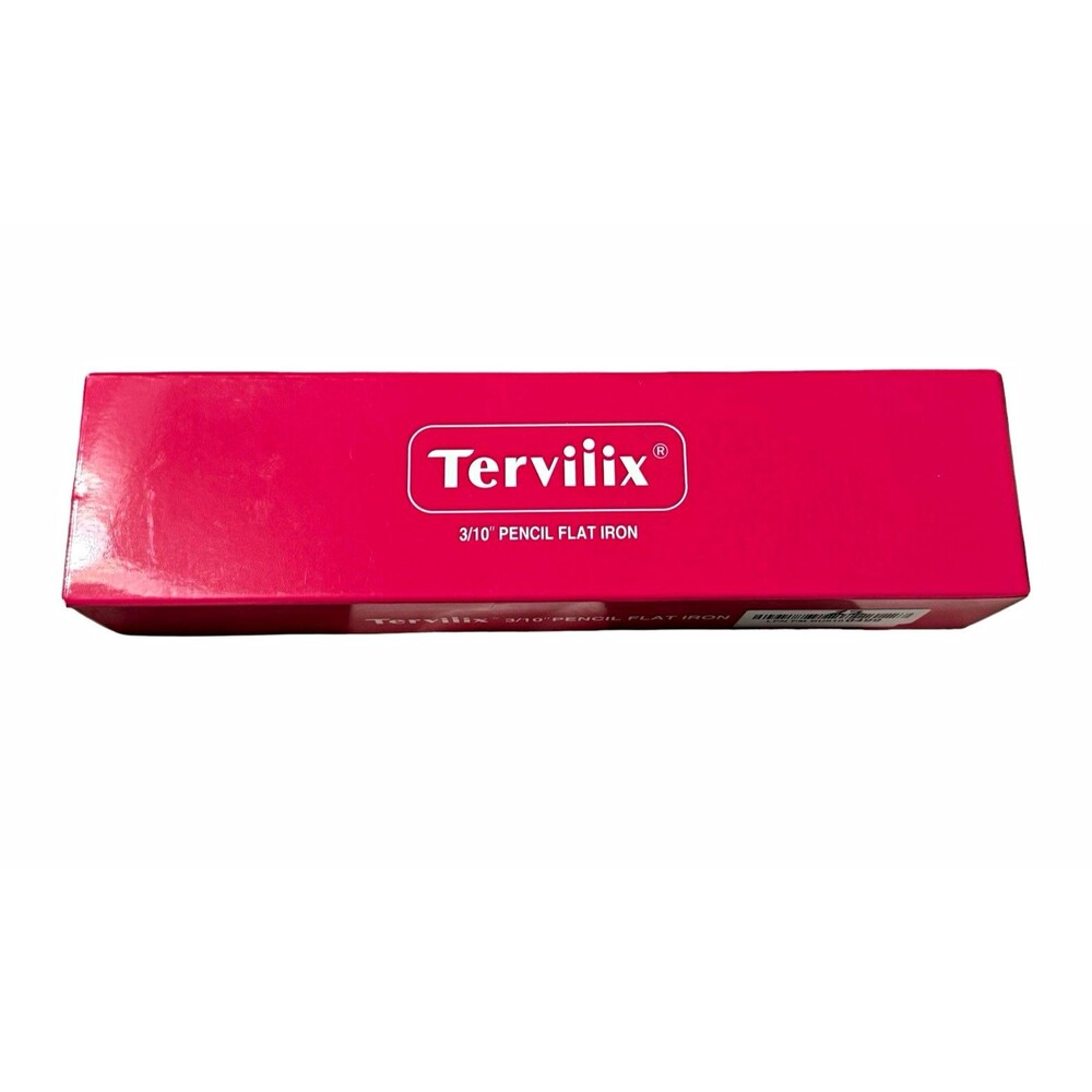 Terviiix 3/10” Pencil Flat Iron Mini Hair Straightener Ceramic Pink Open Box